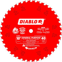 Hoja de sierra de uso general ATB Diablo de 10 pulgadas y 40 dientes