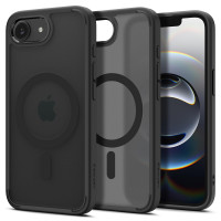 Funda Spigen para iPhone 17e / 16e, MagFit Ultra Híbrido [Anti-Amarilleamiento] [Compatible con Magsafe] - Negro Escarcha