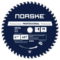 Norske Tools NCSBP210 Hoja de sierra para corte de metal 48T de 6-1/2 pulgadas para techos de acero, revestimientos metálicos, tuberías de acero, montantes de acero y más, orificio de 5/8 de pulgada con orificio perforador de diamante