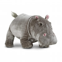 Melissa & Doug Hipopótamo gigante - Animal de peluche realista (más de 2 pies de largo)