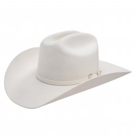 Stetson Sombrero de vaquero de fieltro de lana 3X para hombre, blanco 7 5/8
