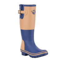 Evercreatures Botas de lluvia para mujer Botas impermeables hasta la rodilla Zapatos de jardín Marca del Reino Unido Influencias Azul alto Talla de EE. UU. 6 (UK 4 / EU 37)