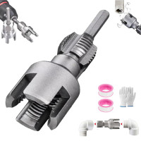 Herramienta de roscado y roscado de tuberías, herramienta integrada de roscado de tuberías internas y externas, Roscadora de Tubos Pvc para 1/2'' 3/4'', Machuelos Para Hacer Roscas para PVC y Plástico (3/4'')