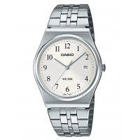Casio MTP-B145D-7BV Reloj analógico de 3 manecillas con esfera blanca de fácil lectura y acero inoxidable vintage para hombre