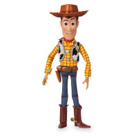 Figura de acción parlante oficial del Sheriff Woody de Toy Story, Disney Store, presenta sonidos y frases de las películas, interactúa con otras figuras y juguetes