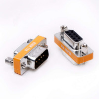Adaptador de puerto serie de transferencia de datos delgado macho a hembra de módem nulo DB9, paquete de 2