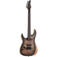 Schecter Reaper-6 para zurdos - Explosión de carbón satinado