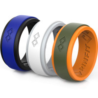 Alianza de boda de silicona Rinfit Air para hombre - Pack S, Talla 10