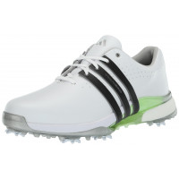 adidas Tour360 24, zapatos de golf para hombre, calzado blanco/núcleo negro/verde chispa, 11.5