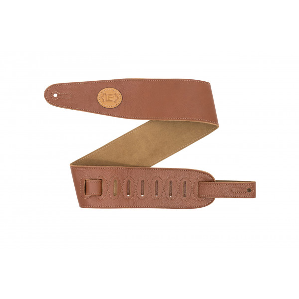 Levy's Leathers Correas de cuero para prendas de vestir de 3 con respaldo de ante en contraste, color canela y arena (MGS44ST3-TAN-SND)