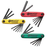 Bondhus 12533 ​​Paquete triple plegable GorillaGrip Hex y Star, 12587 (2-8 mm), 12589 (5/64-1/4 pulgadas) y 12634 (T9-T40)