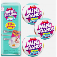 Zuru Mini Minis Nevera + 3 Cápsulas, Set Llena La Nevera, Mini Marcas