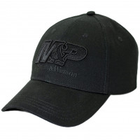 Gorra táctica ajustable Snapback para hombre de M&P by Smith & Wesson®: gorra de béisbol negra clásica con logotipo bordado, indumentaria con licencia oficial, Range Ready®