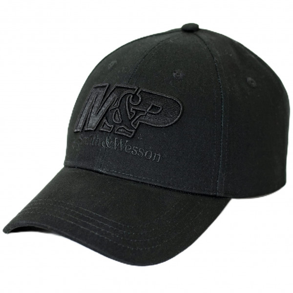 Gorra táctica ajustable Snapback para hombre de M&P by Smith & Wesson®: gorra de béisbol negra clásica con logotipo bordado, indumentaria con licencia oficial, Range Ready®