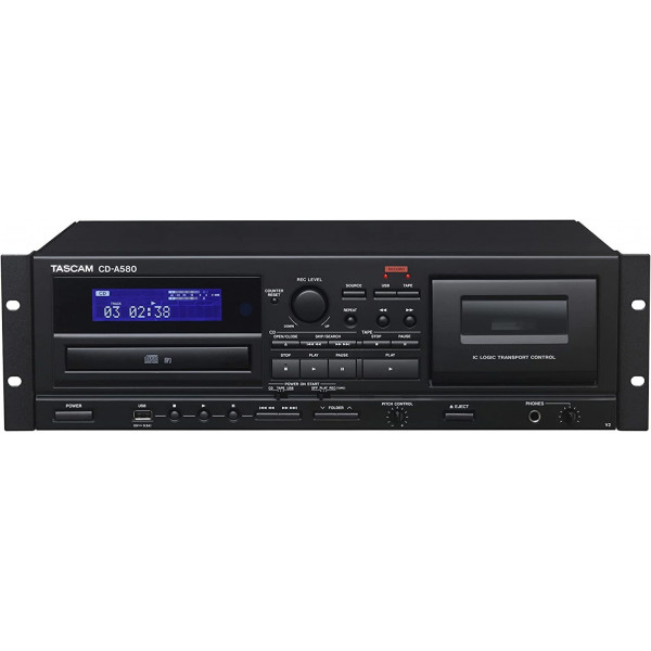 TASCAM CD-A580 v2 Grabador de casete profesional Reproductor de CD Grabador de memoria