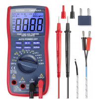 Multímetro digital AstroAI, True RMS 6000 cuentas Voltímetro de rango automático para resolución de problemas eléctricos automotrices y domésticos, voltaje CA/CC Resistencia de corriente Continuidad Capacitancia Probador de temperatura