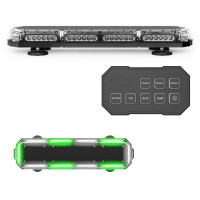 SpeedTech Lights K-Force Micro Elite 21 180W Luz de precaución LED magnética (verde/transparente alternante)