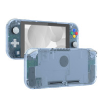 eXtremeRate Carcasa de repuesto para Nintendo Switch Lite, color azul glaciar, carcasa para mando de mano NSL con protector de pantalla, funda personalizada para Nintendo Switch Lite
