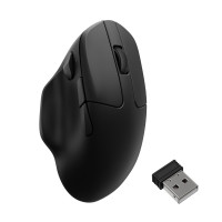 Keychron Ratón Inalámbrico M7 8K, Ratones Ópticos para Computadora de 30K DPI, 2.4 GHz/Bluetooth/Cableado con Botón Macro 66g Ligero Ergonómico, Hasta 140 Horas de Tiempo de Trabajo para Computadora Portátil macOS/Windows - Negro