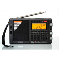 Tecsun PL990 Radio digital Worldband AM/FM de onda corta y onda larga con recepción de banda lateral única y reproductor de MP3, negro mate