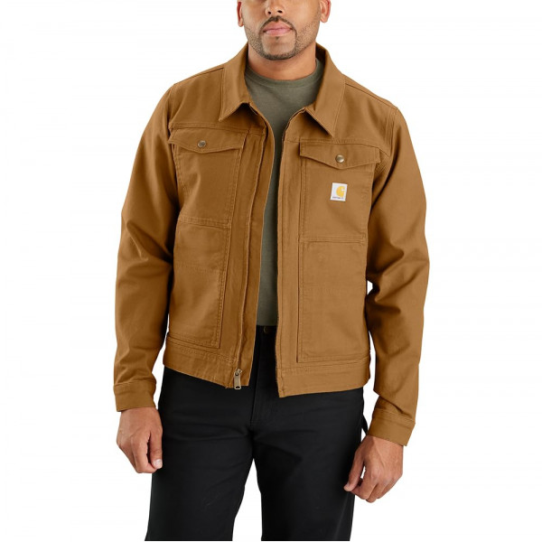 Carhartt Chaqueta Berwick Rugged Flex® Duck para hombre, Carhartt Brown, L