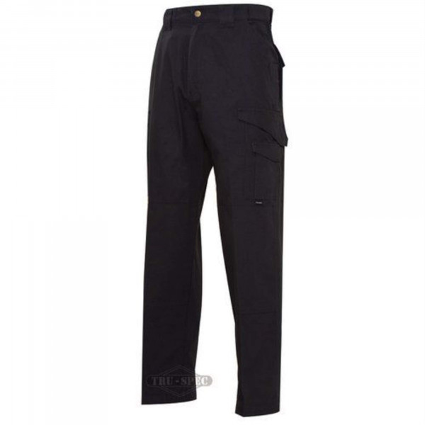 Tru-Spec 24-7 Pantalones tácticos originales para hombre, lona de algodón, duradero, transporte oculto, reforzado, ajuste ergonómico, múltiples bolsillos, negro - 34 W x 32 L
