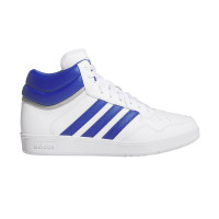 adidas Hoops 4.0 Mid Top - Zapatillas de baloncesto unisex, color blanco, azul real y gris, 13 mediano