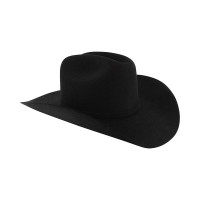 Stetson Apache 4X Sombrero de vaquero, negro, 7 3/8