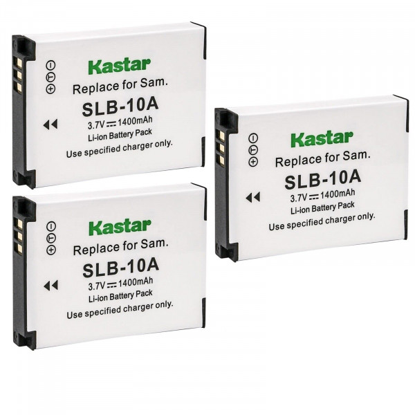 Kastar SLB-10A - Batería de repuesto para Samsung SLB-10A EC-WB700ZCPSCN, cargador Samsung SBC-10A, Samsung WB150F, WB200F, WB250F, WB280F, WB350F, WB500, WB550, WB600, WB650, WB700, WB750