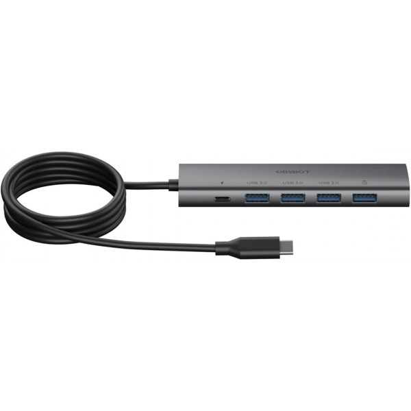OBSBOT Hub USB 3.0 3 en 1, velocidades de transferencia de hasta 5 Gbps, soporte para conectar hasta 3 dispositivos Tiny 3, Tiny 3 Lite, Tiny 2, Tiny 2 Lite, Tiny SE Webcam Series, transferencia USB 3.0 de velocidad ultraalta