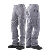 Tru-Spec 24-7 Pantalones tácticos originales para hombre - Pantalones de trabajo tipo cargo CCW resistentes al agua con construcción robusta y aberturas para rodilleras, gris claro - 30W x 32L