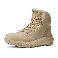 NORTIV 8 Botas tácticas militares para hombre con cremallera ligera, arena, 7