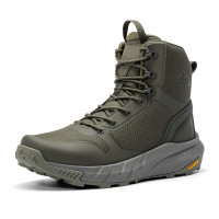 NORTIV 8 Botas tácticas militares para hombre con cremallera ligera, verde militar, 7