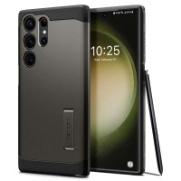 Spigen Tough Armor diseñado para Galaxy S23 Ultra Case (2023) [Soporte] [Protección de grado militar] - Gunmetal