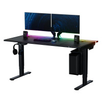 Escritorio eléctrico de pie Secretlab Magnus Pro XL con tapete de cuero sintético sigiloso
