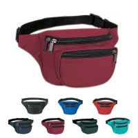 Yens Fanny Pack para Hombres Mujeres - Riñonera - Riñonera Liviana para Viajes Deportes Senderismo (FN-03 3-Zip, Borgoña)