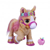 FurReal Cinnamon, My Stylin' Pony Toy, mascotas electrónicas de 14 pulgadas, más de 80 sonidos y reacciones, 26 accesorios, juguetes interactivos para niñas y niños de 4 años en adelante