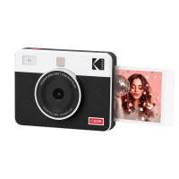 KODAK Mini Shot 3 Retro Cámara instantánea 3x3, Impresora fotográfica, 8 hojas, Blanco