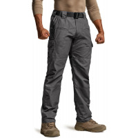 CQR Pantalones tácticos para hombre, pantalones cargo antidesgarro resistentes al agua, pantalones ligeros para senderismo y trabajo EDC, ropa para exteriores, carbón Raider, 34 W x 30 L