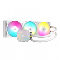 Enfriador líquido de CPU CORSAIR Nautilus 360 RS ARGB - AIO de 360 ​​mm - Silencioso - Conexión directa a la placa base - Conexión en cadena - Intel LGA 1851/1700, AMD AM5/AM4 - 3 ventiladores RS120 ARGB incluidos - Blanco