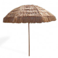 Impact Canopy Paraguas Tiki hawaiano de 8', sombrilla de playa para patio de piscina, Tiki con techo de paja
