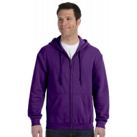 Gildan Sudadera con capucha y cremallera para adulto, estilo G18600, color morado, talla XL