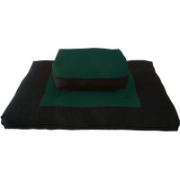 D&D Futon Furniture Zabuton Zafu Set, Yoga, Cojines de asiento de meditación, arrodillarse, sentarse, apoyar la práctica de ejercicios Zabuton y cojines Zafu. (Cazador)