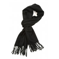 Sakkas Booker Bufanda de invierno unisex con tacto de cachemira suave para clima frío, bufanda acogedora, regalos navideños, bufandas cálidas a cuadros y colores sólidos - Negro - OS