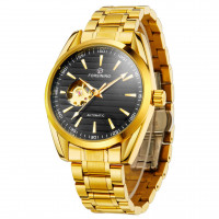 FORSINING Reloj de pulsera analógico de acero inoxidable con movimiento automático de lujo para hombre FSG9406M4T3