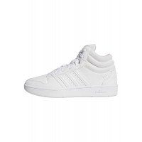 adidas Hoops Mid Classic unisex para adultos, blanco/blanco/gris, 13.5