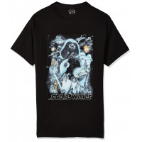 Star Wars Galaxy of Graphic Camiseta para Hombre, Negro, 3XL