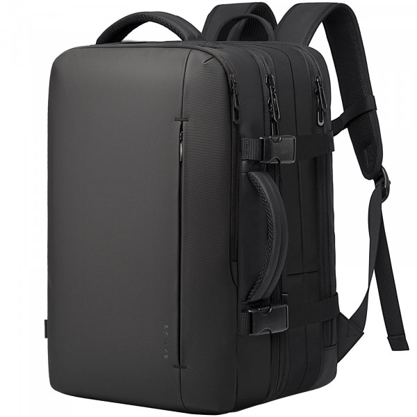 BANGE Mochila de viaje expandible para hombre de 45 L, mochila para computadora portátil para computadora portátil de 17,3 pulgadas, mochila de mano que se adapta debajo del asiento aprobada por la aerolínea, bolsa de viaje para artículos personales para 