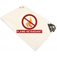 Lona de sombra ignífuga resistente al fuego (blanca) (15' X 30')