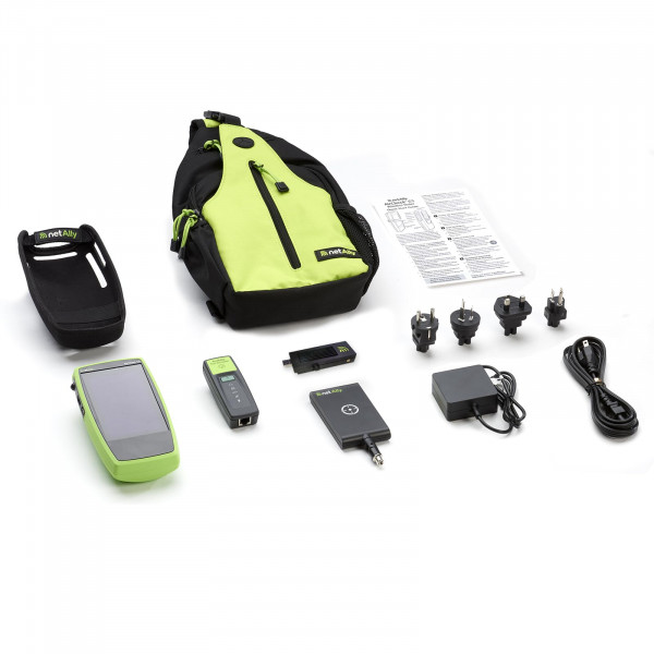 Probador inalámbrico NetAlly AirCheck G3 Pro Kit, incluye AirCheck G3 Pro (triple banda completa), accesorio de prueba (herramienta de prueba de bolsillo iPerf), antena direccional externa y analizador de espectro de triple banda NXT-2000
